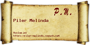 Piler Melinda névjegykártya